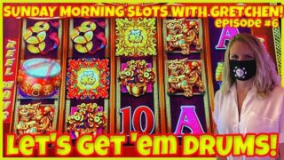 🌅DANCING DRUMS EXPLOSION Slot Machine Casino 🌅SUNDAY MORNING SLOTS WITH GRETCHEN EPISODE #6 🌅