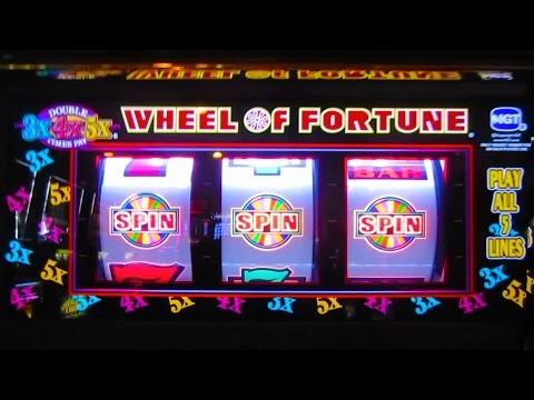 3x4x5x Wheel of Fortune Progressive Slot Machine