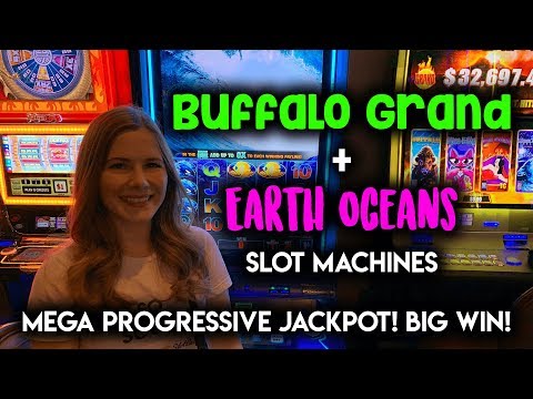 BIG WIN! Mega Progressive Jackpot WON! Earth Oceans Slot Machine! BONUS!