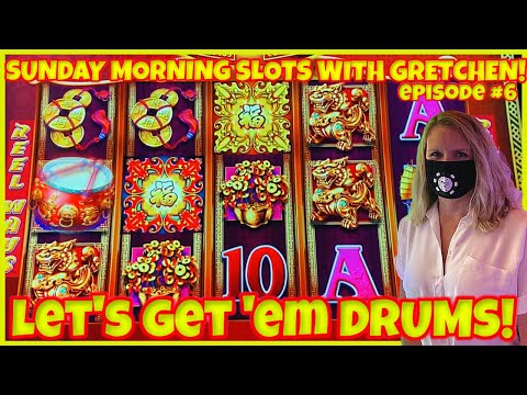 🌅DANCING DRUMS EXPLOSION Slot Machine Casino 🌅SUNDAY MORNING SLOTS WITH GRETCHEN EPISODE #6 🌅