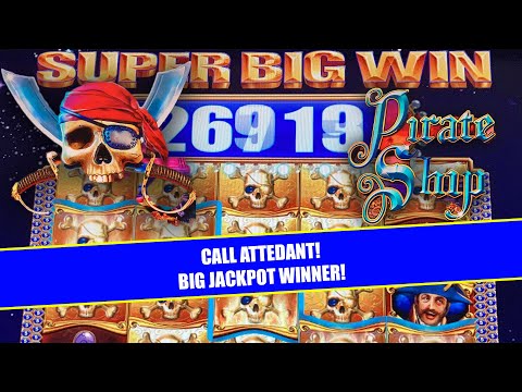 FULL SCREEN HIGH LIMIT PIRATE SHIP JACKPOT! ★ SUPER BIG WIN ➜ SLOT MACHINE PLAY