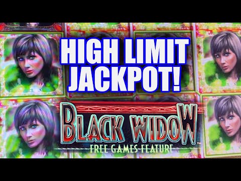 HIGH LIMIT BETS ON BLACK WIDOW★ JACKPOT HAND PAY ➜ BIG SLOT MACHINE WINS!