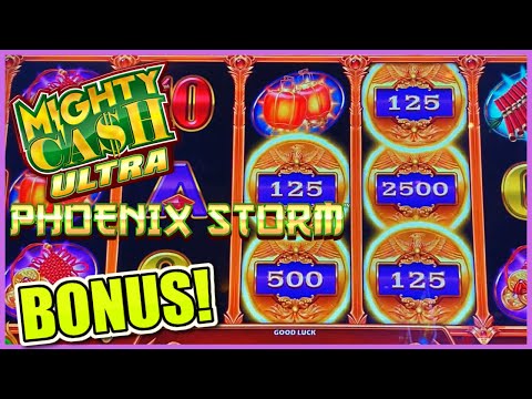 High Limit Mighty Cash Ultra Phoenix Storm $20 Bonus Round Slot Machine Casino For NG Slot