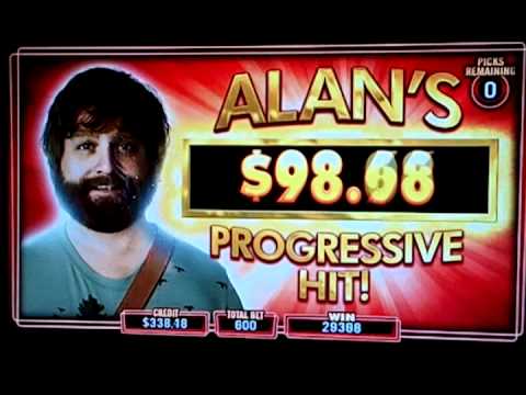 IGT The Hangover slot machine JACKPOT win Alan's Progressive