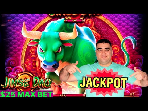 NEW Jinse Dao Slot Machine $25 Max Bet HANDPAY JACKPOT | High Limit Slot Play At Casino | PART 4