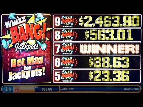 Whizz Bang Jackpots Slot Machine *AS IT HAPPENS* 7-Bang Progressive &  Bonus!